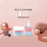 Glamveda Korean Glass Skin Rice & Ceramide Face Serum & Moisturizer Combo For Dry & Sensitive Skin Types