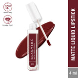 Glamveda Matte Liquid Lipstick, 12Hr Stay, Lightweight & Transferproof, (Boss Up - 020) 4ml