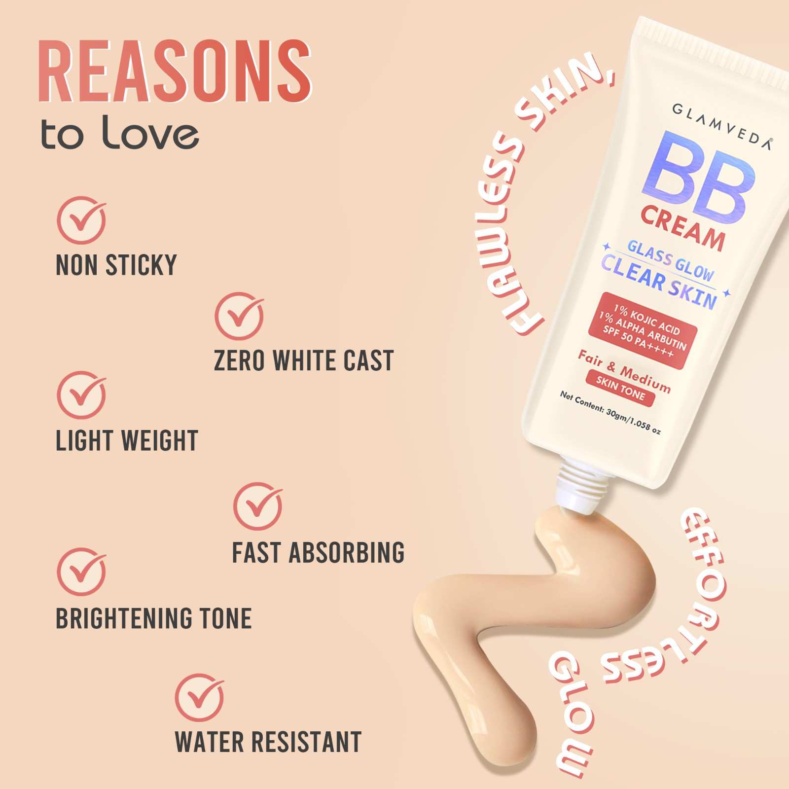 BB Cream for Fair & Medium Skin Tone With SPF 50++++