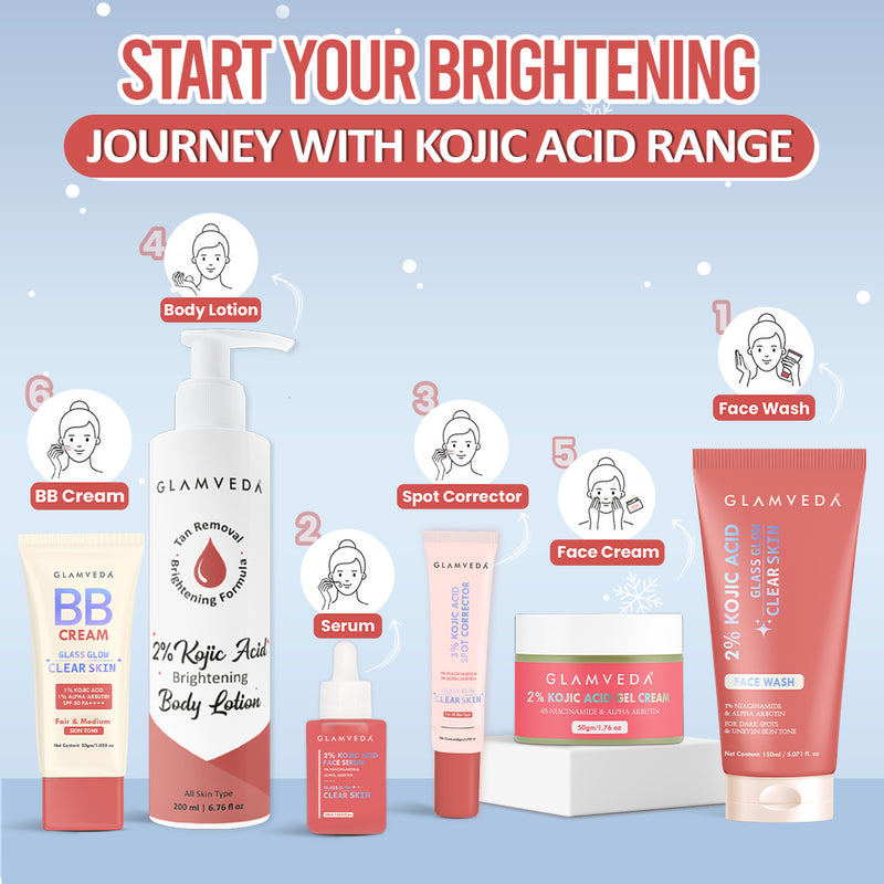 Kojic Acid 3-Step Winter Care Combo |Spot Corrector + Face Cream + Body Lotion