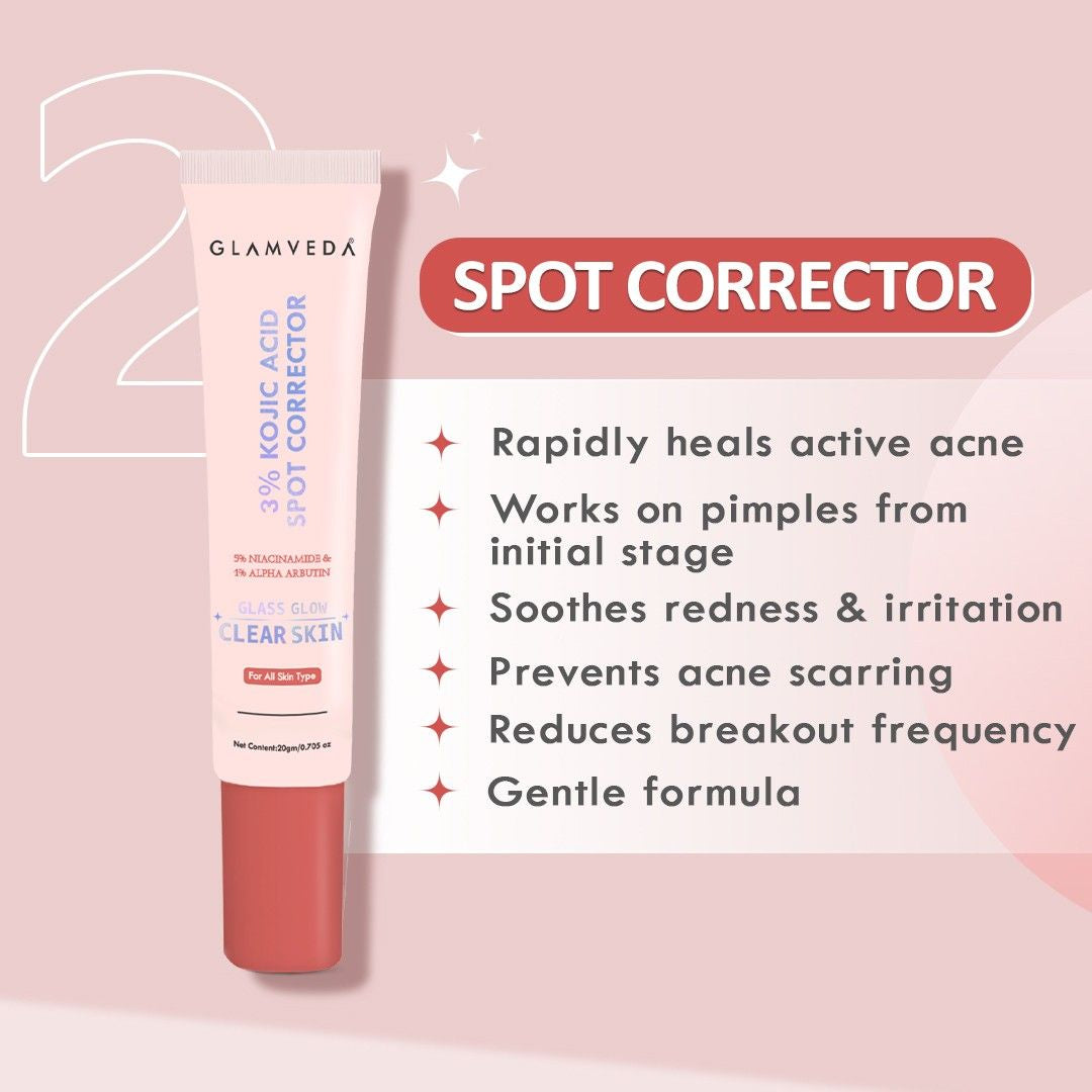2% Kojic Acid Spot Corrector + Serum Duo – Fades Dark Spots, Acne Scars & Pigmentation
