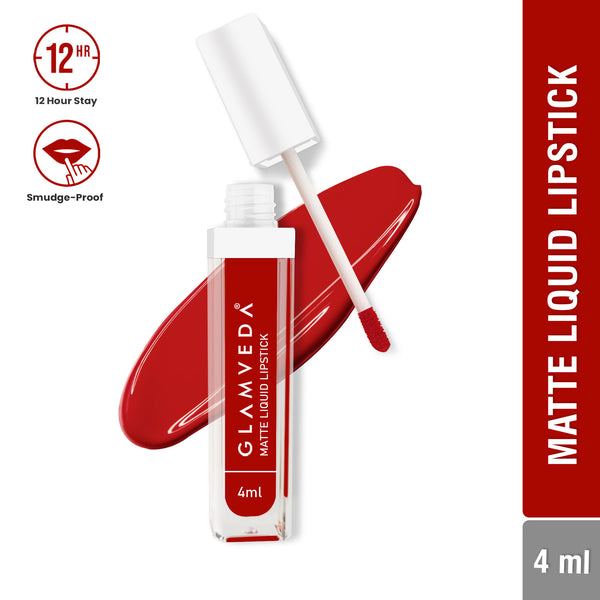 Glamveda Matte Liquid Lipstick, 12Hr Stay, Lightweight & Transferproof, (Kiss Me - 019) 4ml