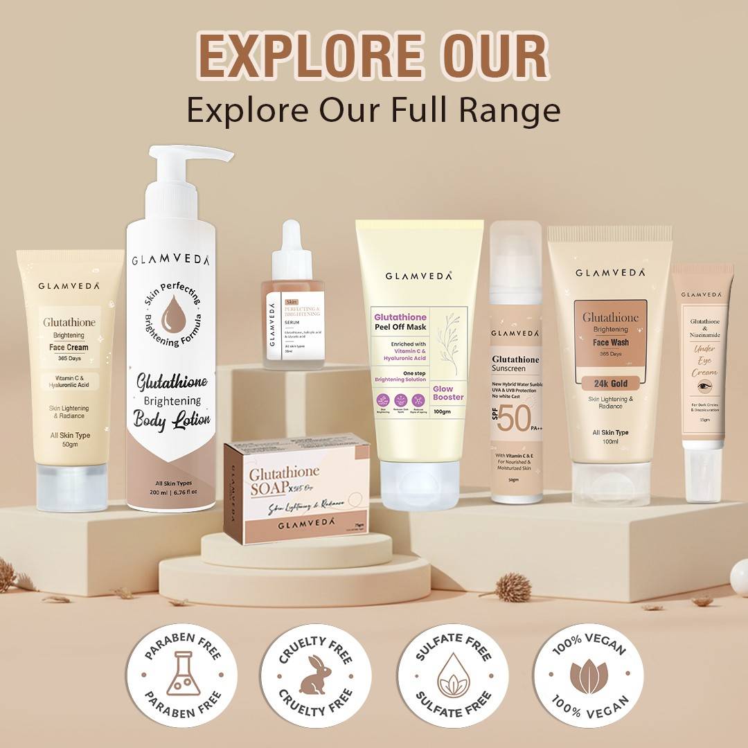 Glamveda Glutathione Skin Lightening & Whitening Soap with Kojic Acid Pack of 2