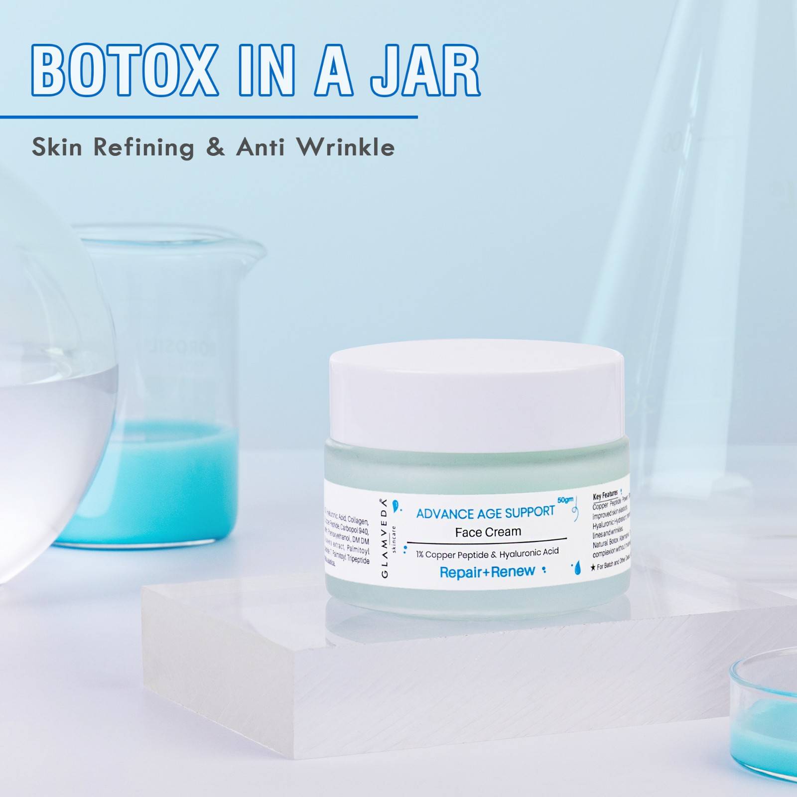 1% Copper Peptide & Hyaluronic Acid Face Cream