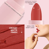 Glamveda Ultra Pigmented Creamy Matte Lipstick with Ceramides, Waterproof - Sweet Candy - 306