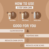 Glamveda Glutathione Brightening & Dark Spots Removal 3 Steps Skincare Routine