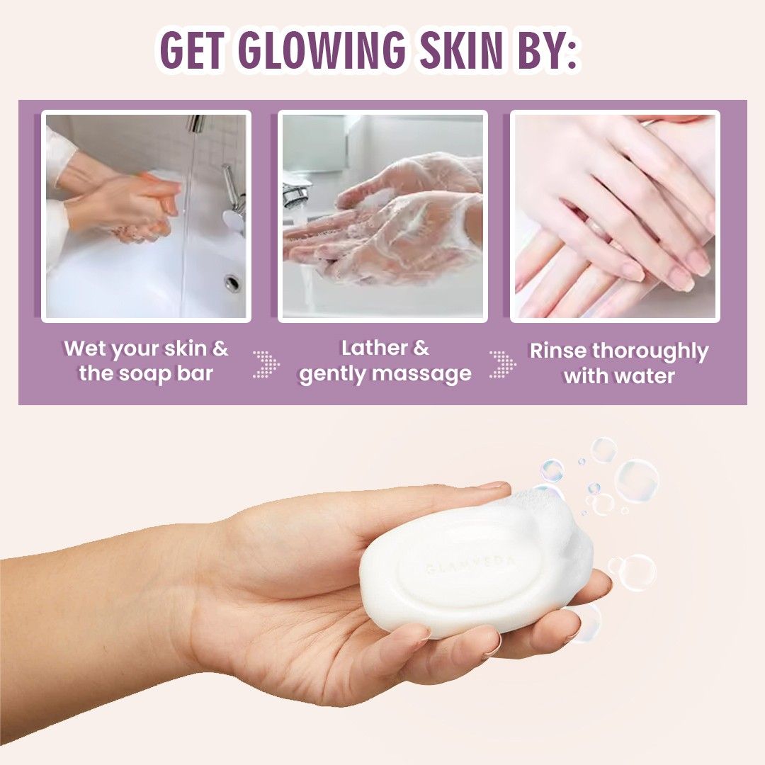 Glamveda 1% Glycolic Acid & 1% ww Salicylic Acid Body Acne Soap Pack of 2