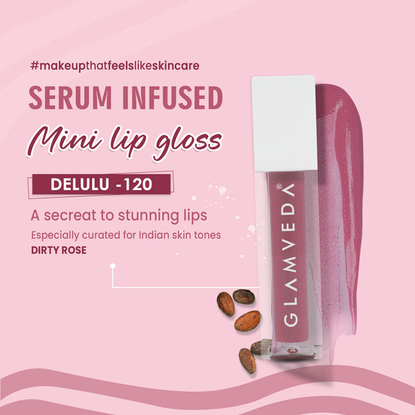 Glamveda X Rashami Desai Mini Infused Serum Lip Gloss | Delulu -120