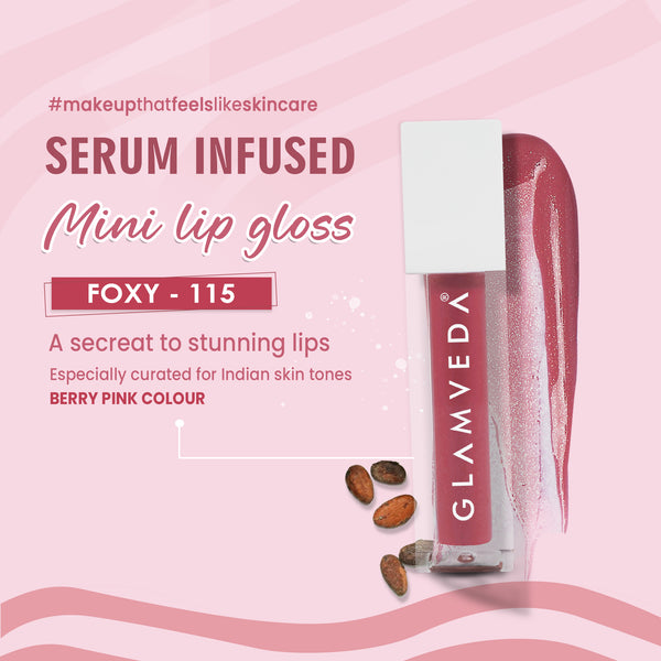 Glamveda X Rashami Desai Mini Infused Serum Lip Gloss | Foxy - 115