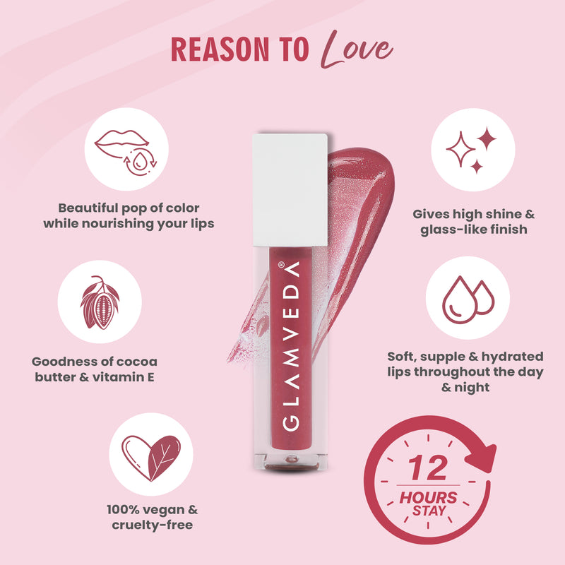 Glamveda X Rashami Desai Mini Infused Serum Lip Gloss | Foxy - 115