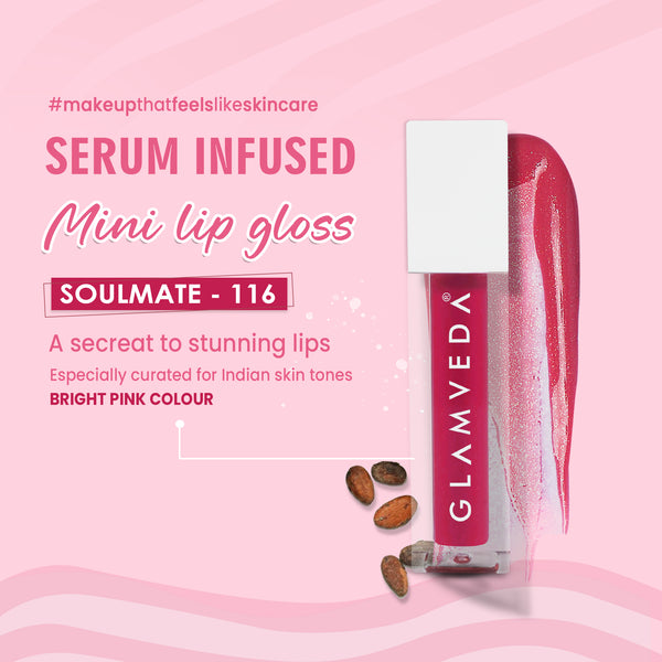 Glamveda X Rashami Desai Mini Infused Serum Lip Gloss | Soulmate - 116