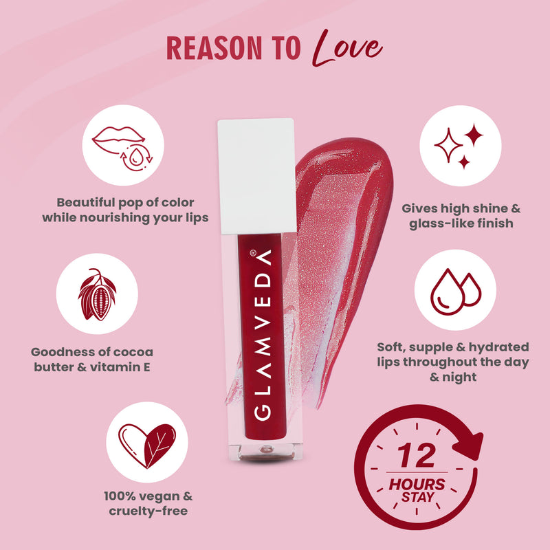 Glamveda X Rashami Desai Mini Infused Serum Lip Gloss | Love - 118