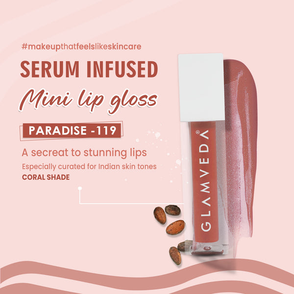 Glamveda X Rashami Desai Mini Infused Serum Lip Gloss | Paradise -119