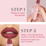 Glamveda Ultra Pigmented Creamy Matte Lipstick with Ceramides, Waterproof - Impulsive - 304