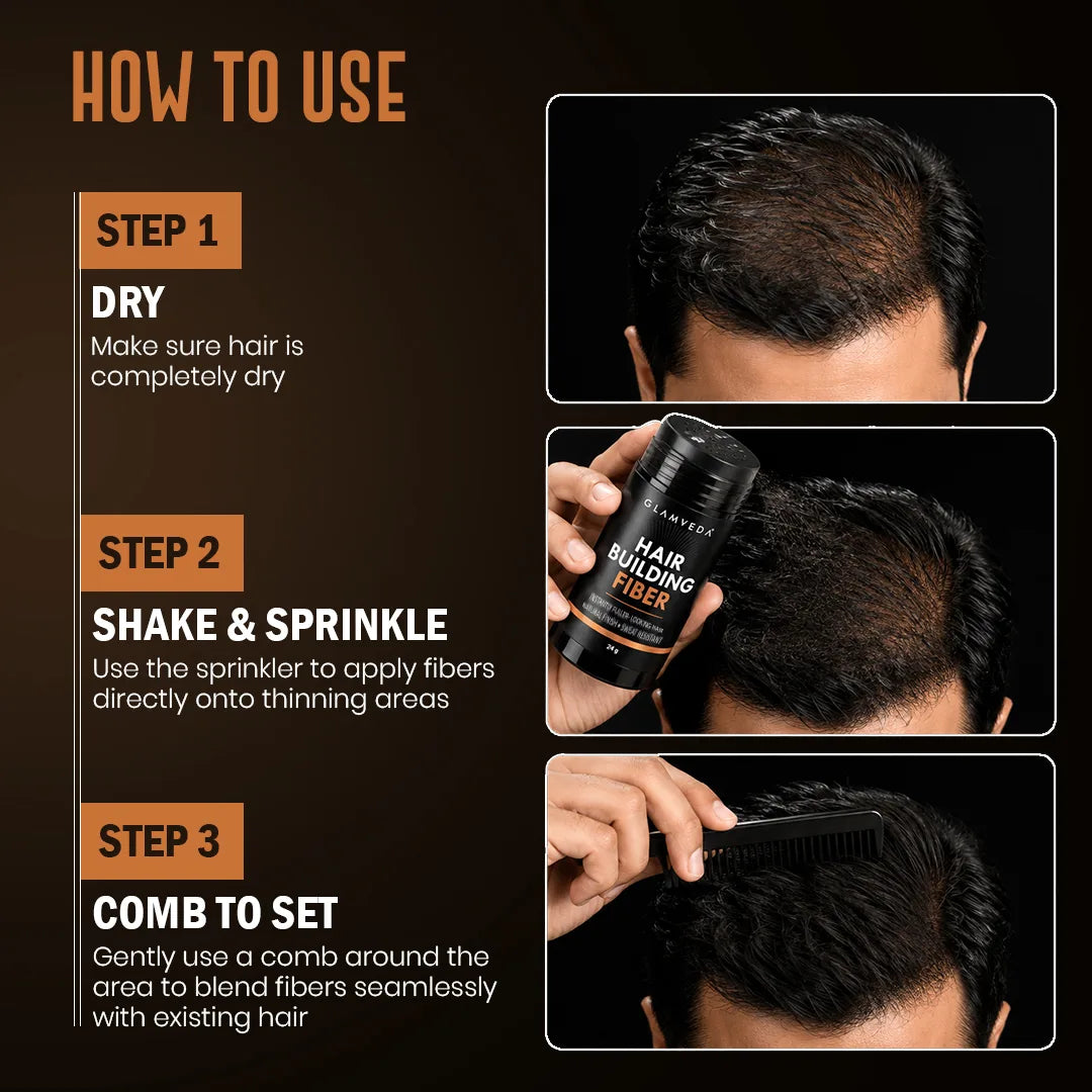 Hair Building Fiber | Fills Bald Spots Instantly | Sweat Resistant Strong