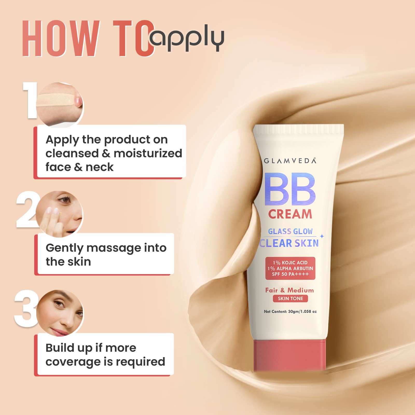 BB Cream for Fair & Medium Skin Tone With SPF 50++++