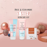 Glamveda Rice & Ceramide Korean Glass Skin Combo Gift Pack | Skin Brightening & Anti Dullness | Face Wash, Facial Kit & Peel Off Mask