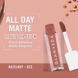 Glamveda X Rashami Desai Matte Mini Liquid Lipstick, Nude Brown shade (Hazelnut - 022) 1.2ml