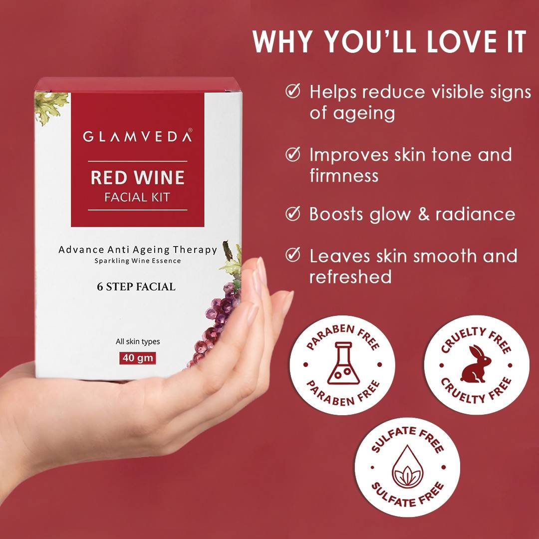 Red Wine Advance Anti Ageing Facial kit 40gm
