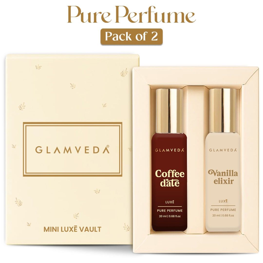 Café Romance Duo  - Coffee Date + Vanilla Elixir Luxury Pure Perfume Gift Set for Women 2 x 20ml