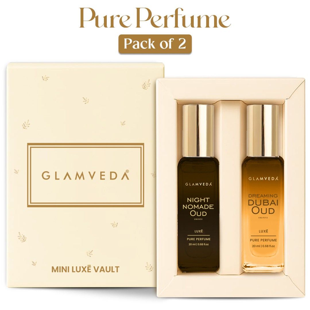 Desert Dreams Duo  - Dreaming Dubai Oud +Night Nomade Oud Luxury Unisex Pure Perfume Gift Set 2 x 20ml