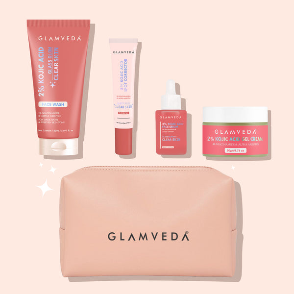 2% Kojic Acid Step 4 Skincare Set – Facewash, Spot Corrector, Serum & Cream