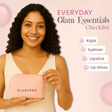 Pink in Paris Beauty Gift Set – Black Kajal, Pink Eyeliner, Pink Lip Gloss & Liquid Lipstick with Travel  Pouch