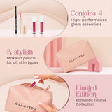 Pink in Paris Beauty Gift Set – Black Kajal, Pink Eyeliner, Pink Lip Gloss & Liquid Lipstick with Travel  Pouch