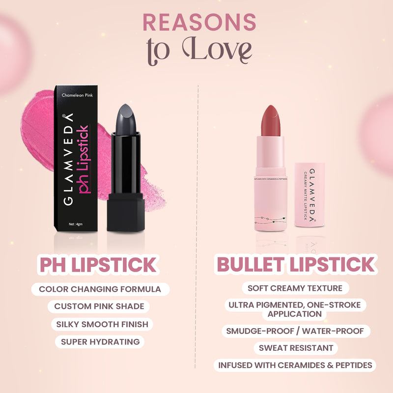 All‑in‑One Kit – Light Edition Beauty Essentials: Kajal, Eyeliner, BB Cream, pH Lipstick, Lip Gloss, Bullet Lipstick, Hair Finishing Stick & Pouch