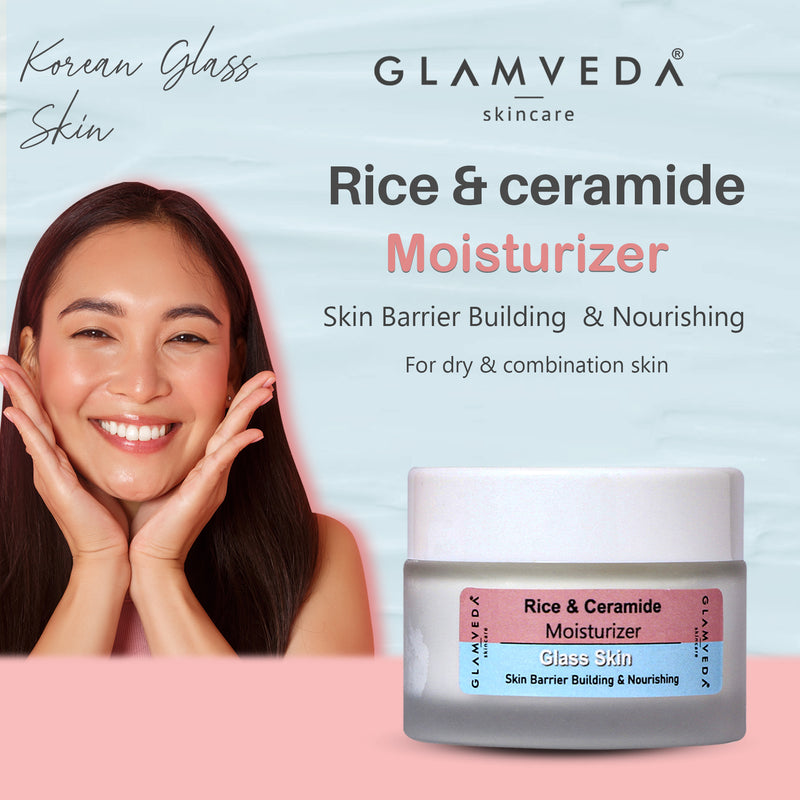 Glamveda Korean Glass Skin Rice & Ceramide Moisturizer