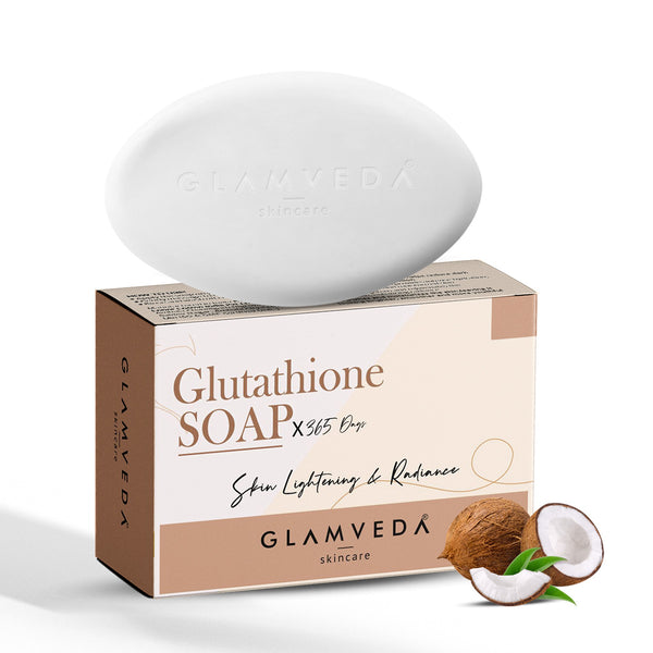 Glamveda Glutathione Skin Lightening & Whitening Soap with Kojic Acid