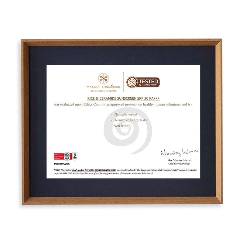 Glamveda Korean Glass Skin Rice & Ceramide Dewy Sunscreen SPF 50 PA+++