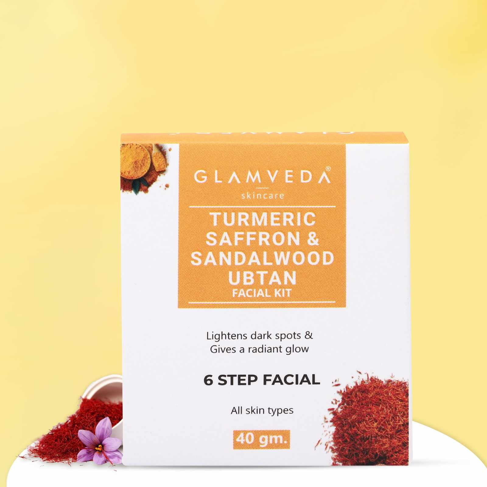 Glamveda Turmeric saffron & Sandalwood Ubtan Facial kit 40gm
