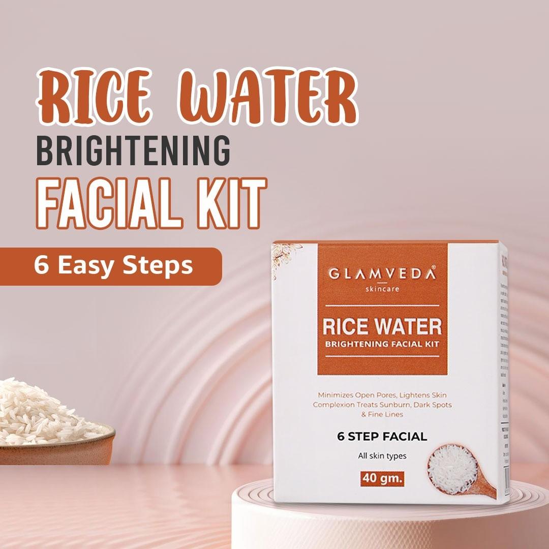 Glamveda Rice Water Brightening Facial Kit 40gm