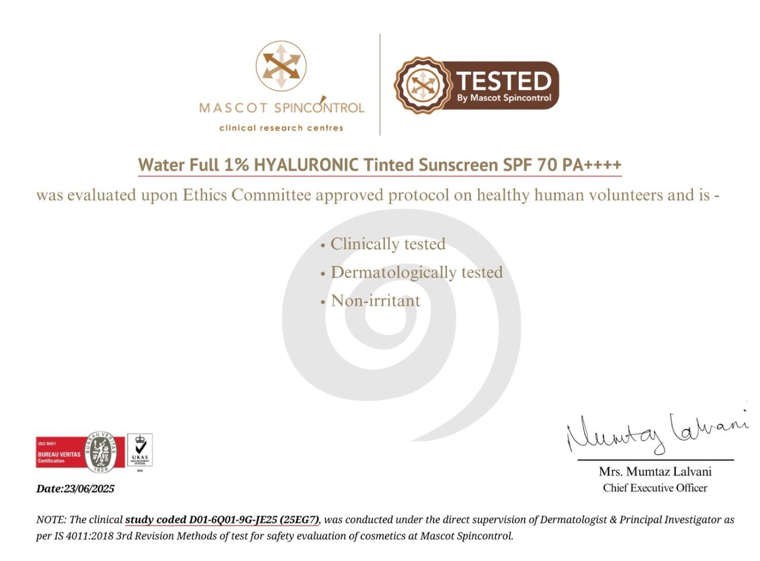 Water Full 1% Hyaluronic Sunscreen SPF 70 PA++++ | Velvet Texture | Super Matte & Ultra Light | With Ceramides, Peptides & Niacinamide