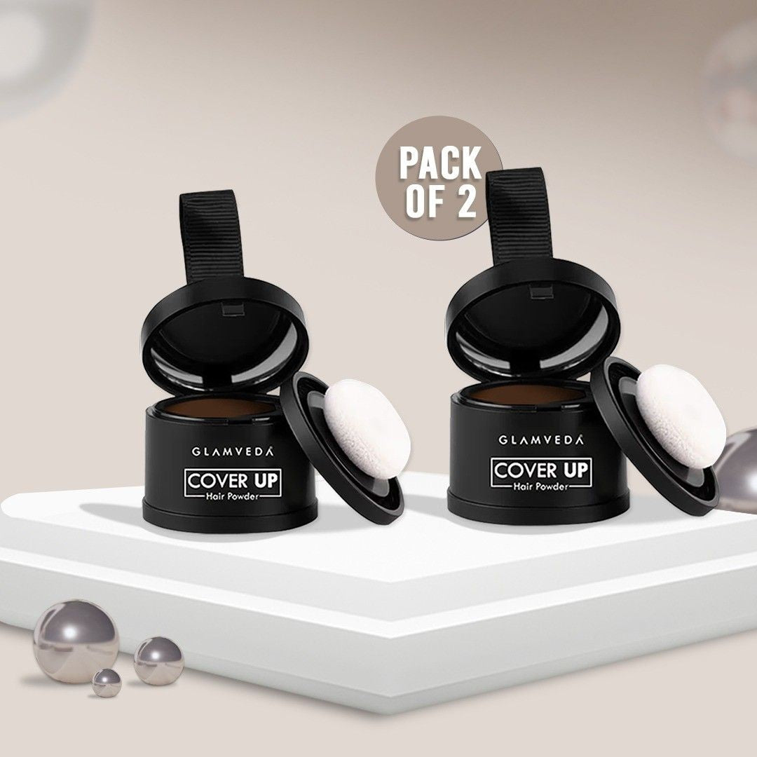 Glamveda Hair Cover-Up Powder Brown | Pack Of 2 8gm