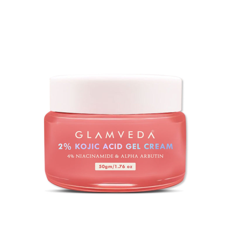 Glamveda 2% Kojic Acid Gel Cream with Niacinamide & Alpha Arbutin | For Hyperpigmentation