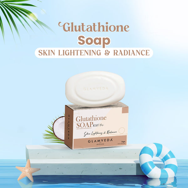 Glamveda Glutathione Skin Lightening & Whitening Soap with Kojic Acid
