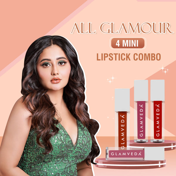 Glamveda X Rashami Desai Mini Liquid Lipstick All Glamour Combo 4.8ml