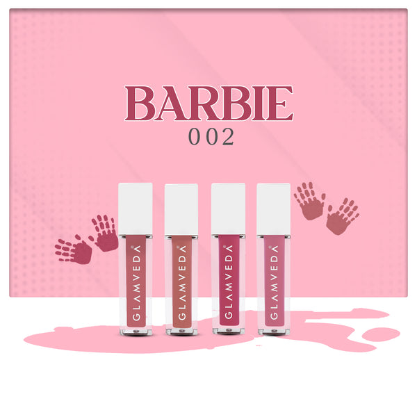 Glamveda X Rashami Desai Mini Liquid Lipstick Barbie 002 Combo 4.8ml