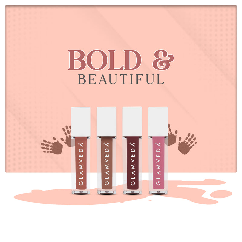 Glamveda X Rashami Desai Mini Liquid Lipstick Bold & Beautiful Combo 4.8ml