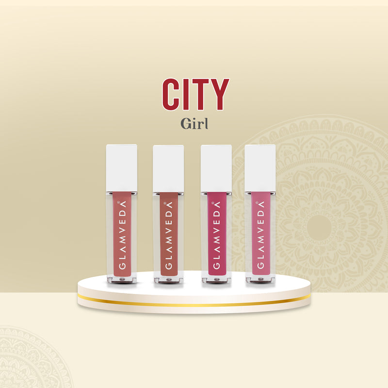 Glamveda X Rashami Desai Mini Liquid Lipstick City Girl Combo 4.8ml