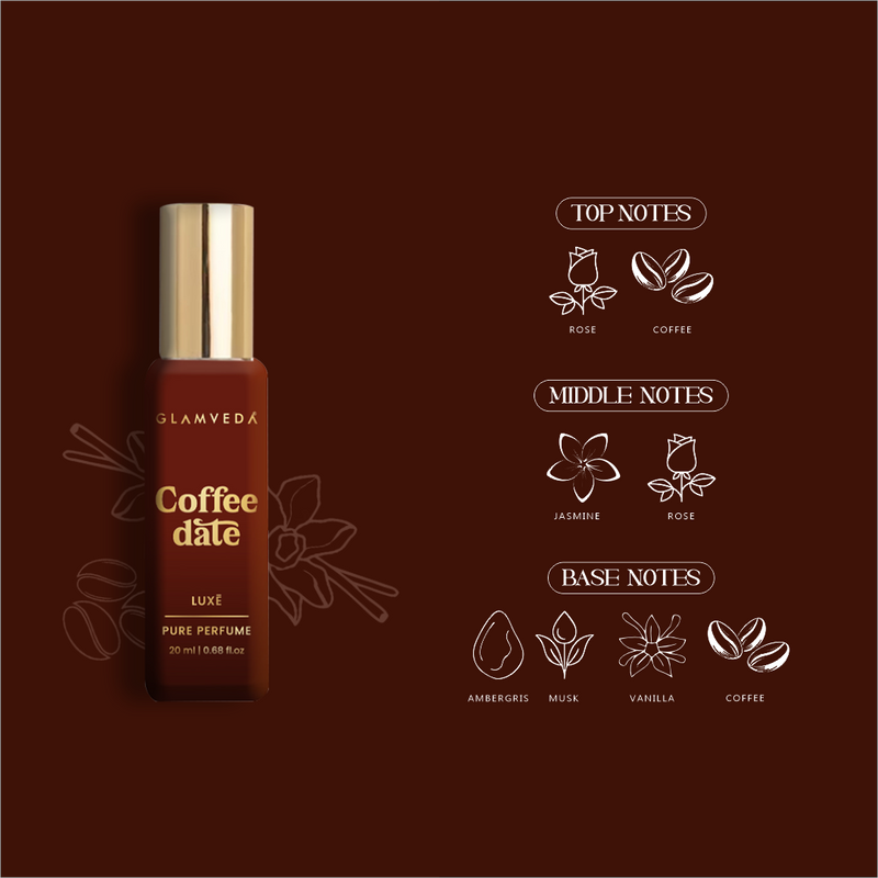 Café Romance Duo  - Coffee Date + Vanilla Elixir Luxury Pure Perfume Gift Set for Women 2 x 20ml