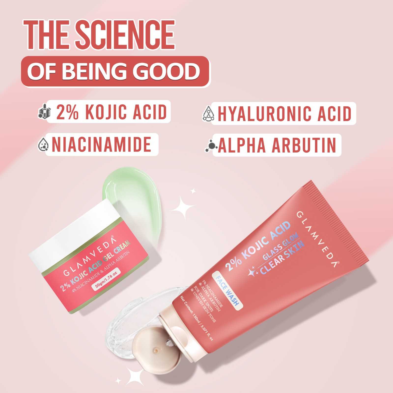 2% Kojic Acid Face Care Set – Brightening Face Wash & Cream Duo | Fades Dark Spots | Evens Skin Tone | Fights Acne & Boosts Radiance