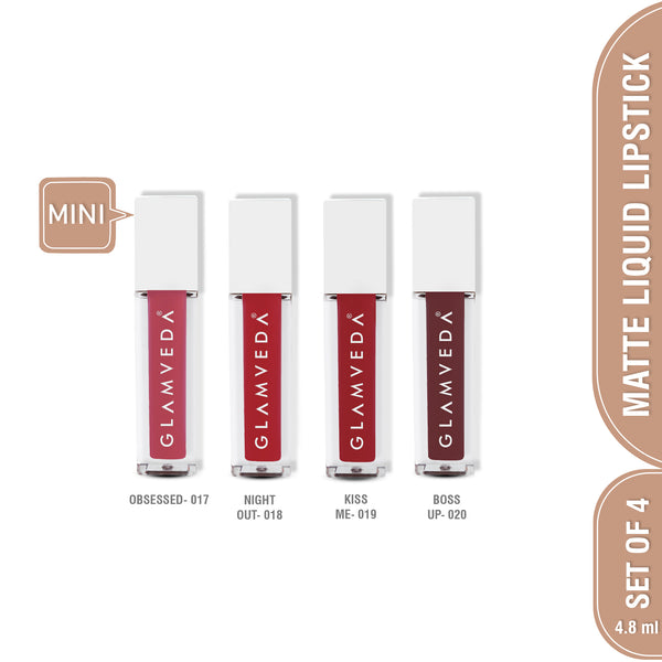 Glamveda X Rashami Desai Mini Liquid Lipstick Bridal Combo 4.8ml