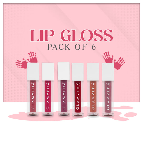 Glamveda X Rashami Desai Serum Infused Mini Lip Gloss Pack of 6