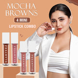 Glamveda X Rashami Desai Mini Liquid Lipstick Mocha Browns Combo 4.8ml