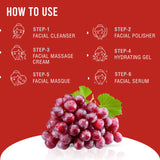 Glamveda Red Wine Advance Anti Ageing Facial kit 40gm