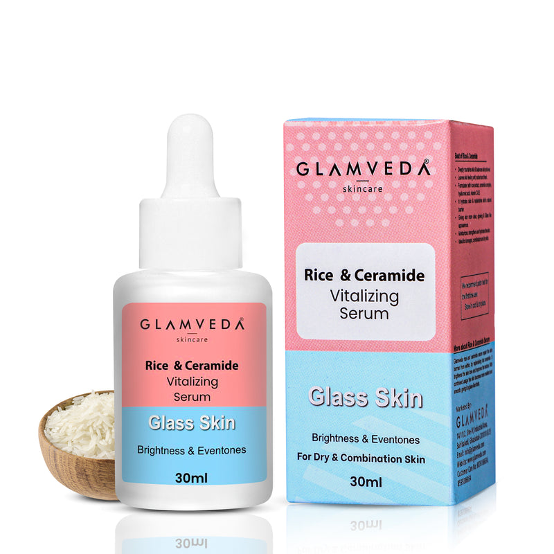 Glamveda Korean Glass Skin Rice Water & Ceramide Vitalizing Serum