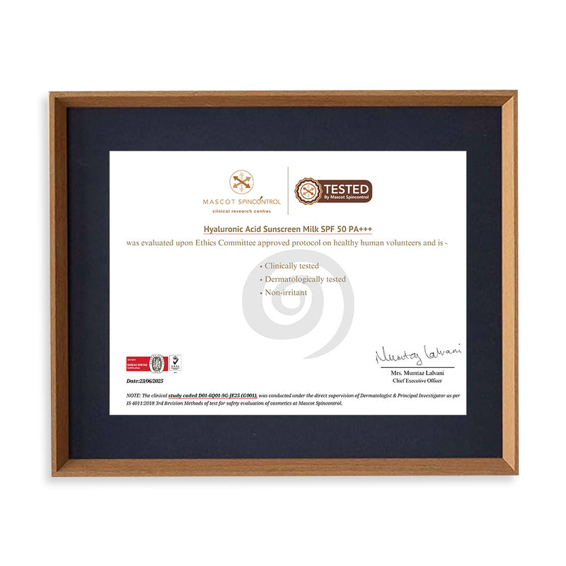 Glamveda Ultra Light Water Sunscreen SPF 50 PA++++ with Ceramides & Hyaluronic, No White Cast